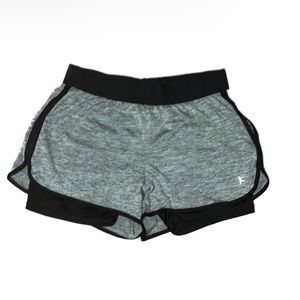 Danskin Now Gray and Black Fitted Athletic Shorts, Women’s Size Small.